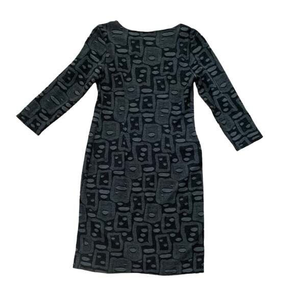 Michael Tyler abstract print zip dress womens size medium black gray - Picture 2 of 7